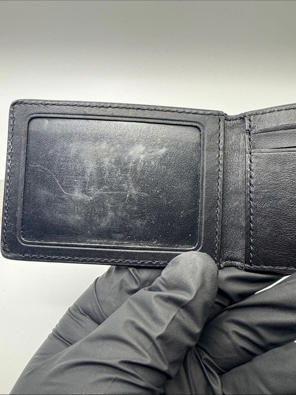 Coach Black Embossed Signature Slim Card Case